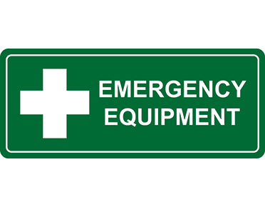 emergency equipment sign