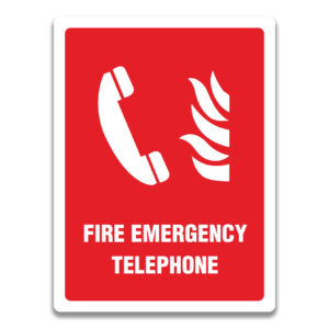 FIRE EMERGENCY TELEPHONE SIGN