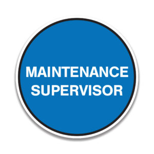 MAINTENANCE SUPERVISOR Sticker