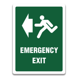 EMERGENCY EXIT LEFT SIGN