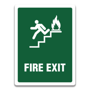 FIRE EXIT STAIRWAY LEFT SIGN