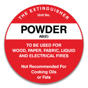 EXTINGUISHER ID MARKER ABE SIGN