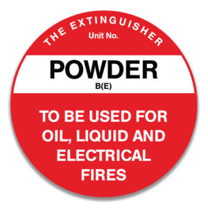 EXTINGUISHER ID MARKER BE SIGN