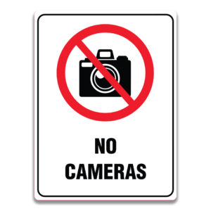 NO CAMERAS SIGN