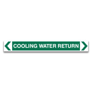 COOLING WATER RETURN Pipe Markers