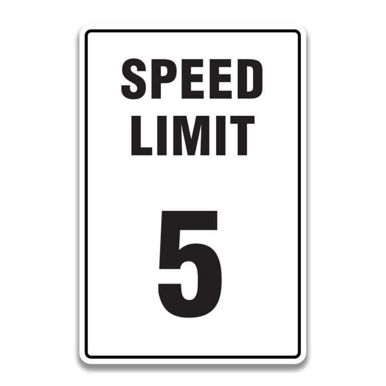 Speed 5 Sign Vector SPEED LIMIT 5 SIGNS - Safety Sign and Label